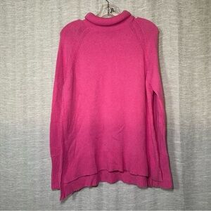 J. Crew Wool Alpaca Blend Vibrant Pink Cozy Turtleneck Sweater Size Small